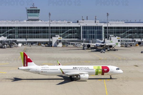 An Airbus A321neo aircraft of TAP Air Portugal with the registration CS-TXI at Munich Airport, Germany