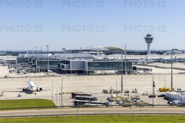 Terminal 1 with the new pier extension at Munich Airport, Germany