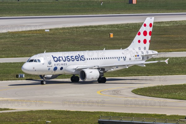 A Brussels Airlines Airbus A319 aircraft with the registration number OO-SSB at Munich Airport, Germany