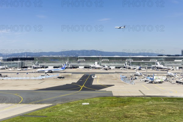 Aerial view of Terminal 2 at Frankfurt Airport, Germany