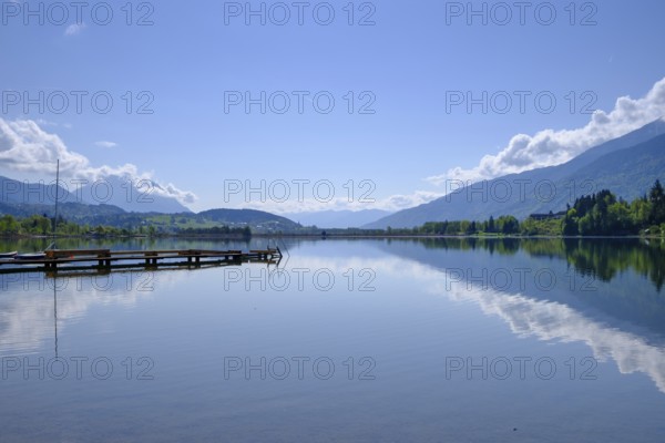 Lake Pressegger See, near Hermagor, Gailtal, Carinthia, Austria
