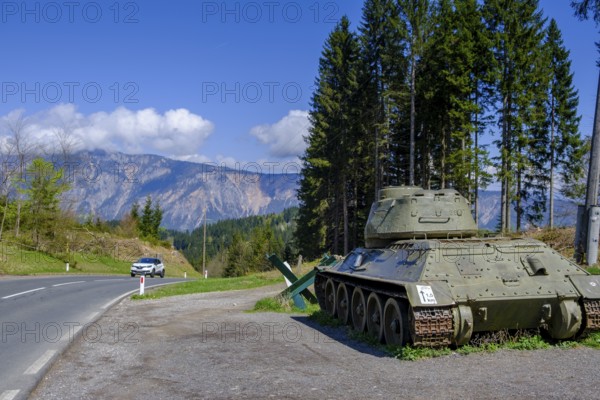 Tank, Bunker Museum, Museum on the Wurzen Pass, Carinthia, Austria, Slovenia