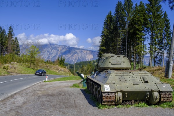 Tank, Bunker Museum, Museum on the Wurzen Pass, Carinthia, Austria, Slovenia