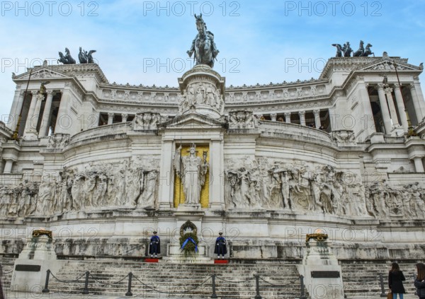 National Monument to King Victor Emmanuel II, Monument Vittorio Emanuele with Altare della Patria popularly known as Vittoriano, nicknamed Typewriter, Rome, Lazio, Italy