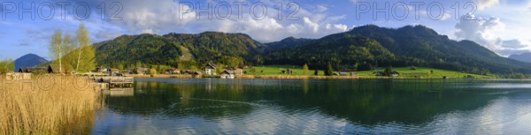 Evening atmosphere at Lake Weissensee, near Techendorf, Carinthia, Austria