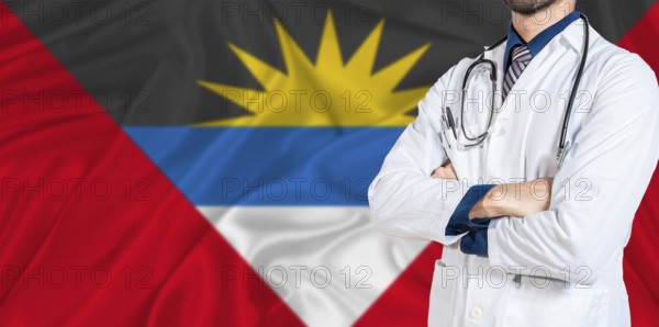 Antigua and Barbuda national health system. Antigua and Barbuda health and medical insurance concept