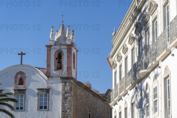 The Catholic church Igreja de Nossa Senhora da Ajuda ou de São Paulo in the old town of Tavira, at Praça Dr António Padinha, in the Algarve, Portugal