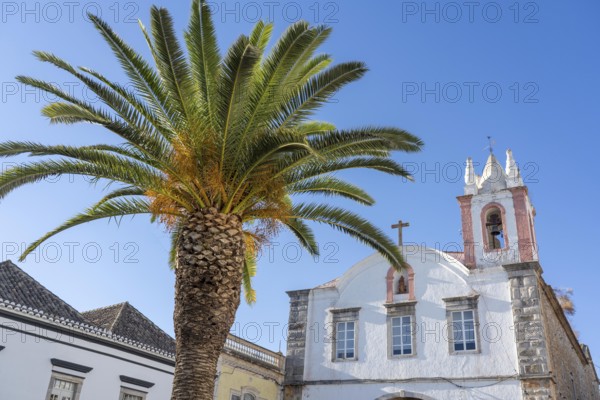 The Catholic church Igreja de Nossa Senhora da Ajuda ou de São Paulo in the old town of Tavira, at Praça Dr António Padinha, in the Algarve, Portugal