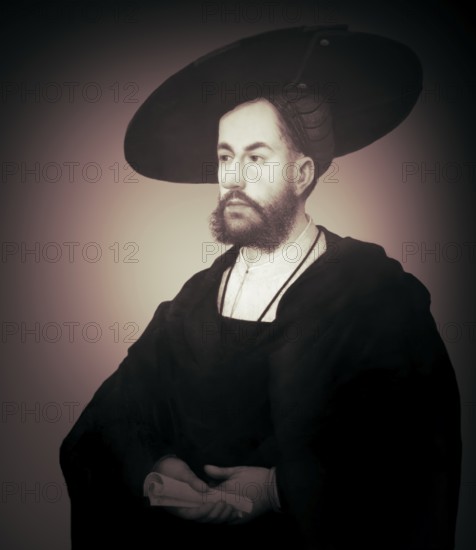 Anton Fugger, 1493 – 1560, German merchant, banker, and member of the Fugger family, digitally edited according to a painting by Johannes Maler zu Schwaz