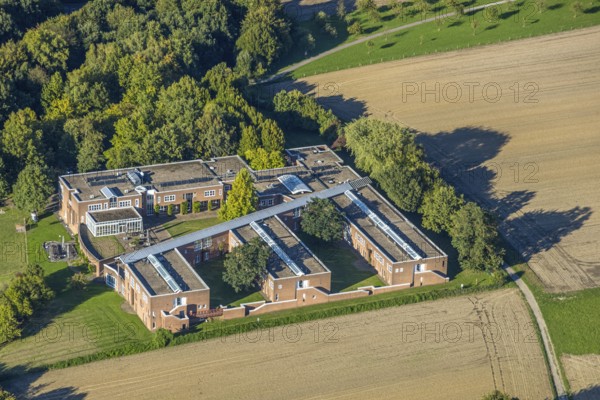 Aerial view, Recklinghausen Academy of Justice, Hillen, Recklinghausen, Ruhr area, North Rhine-Westphalia, Germany