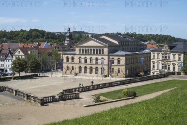 State Theatre and Edinburgh Palace, Schlossplatz, Coburg, Upper Franconia, Franconia, Bavaria, Germany