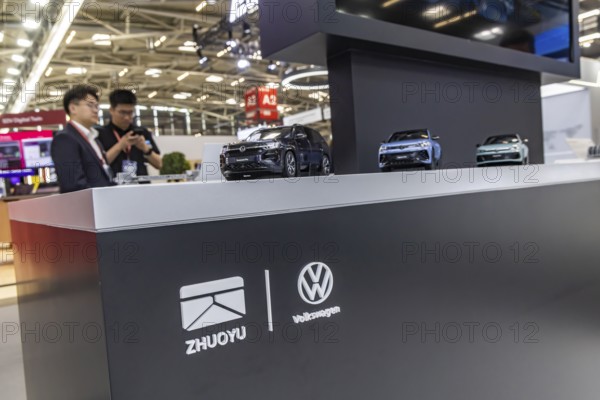 Exhibition stand of the Chinese company ZHUOYU. IAA MOBILITY in Munich. The motor show presents itself as a holistic mobility trade fair. Cars continue to take centre stage, however, and Chinese manufacturers are gaining ground. Munich, Bavaria, Germany