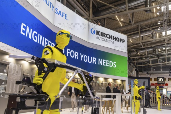 Exhibition stand of the automotive supplier Kirchhoff Automotive. IAA MOBILITY in Munich. The motor show presents itself as a holistic mobility trade fair. Cars continue to take centre stage, however, and Chinese manufacturers are gaining ground. Munich, Bavaria, Germany