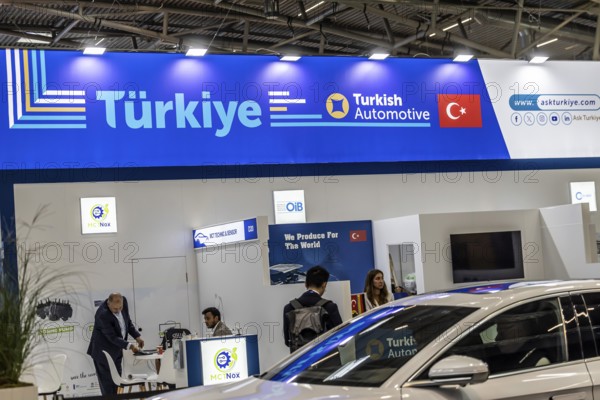 Turkish Automotive exhibition stand. IAA MOBILITY in Munich. The motor show presents itself as a holistic mobility trade fair. Cars continue to take centre stage, however, and Chinese manufacturers are gaining ground. Munich, Bavaria, Germany