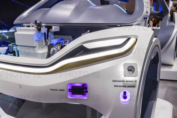 Exhibition stand of Bosch Automotive. IAA MOBILITY in Munich. The motor show presents itself as a holistic mobility trade fair. Cars continue to take centre stage, however, and Chinese manufacturers are gaining ground. Munich, Bavaria, Germany
