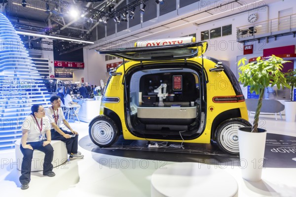 Beastie Mini from the Chinese company PIX Moving. The compact electric vehicle has a one-piece 3D-printed unibody chassis. IAA MOBILITY in Munich. The motor show presents itself as a holistic mobility trade fair. Cars continue to take centre stage, however, with Chinese manufacturers gaining ground. Munich, Bavaria, Germany