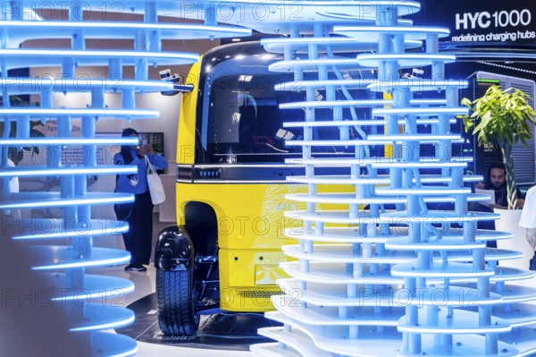 Beastie Mini from the Chinese company PIX Moving. The compact electric vehicle has a one-piece 3D-printed unibody chassis. IAA MOBILITY in Munich. The motor show presents itself as a holistic mobility trade fair. Cars continue to take centre stage, however, with Chinese manufacturers gaining ground. Munich, Bavaria, Germany