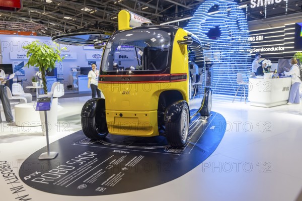 Beastie Mini from the Chinese company PIX Moving. The compact electric vehicle has a one-piece 3D-printed unibody chassis. IAA MOBILITY in Munich. The motor show presents itself as a holistic mobility trade fair. Cars continue to take centre stage, however, with Chinese manufacturers gaining ground. Munich, Bavaria, Germany