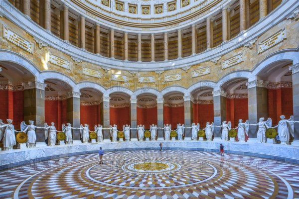 Interior of the Liberation Hall with goddesses of victory, Kelheim, Danube Valley, Lower Bavaria, Bavaria, Germany