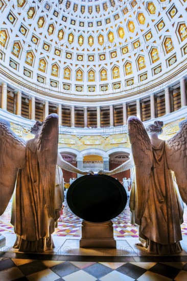 Interior of the Liberation Hall with goddesses of victory, Kelheim, Danube Valley, Lower Bavaria, Bavaria, Germany