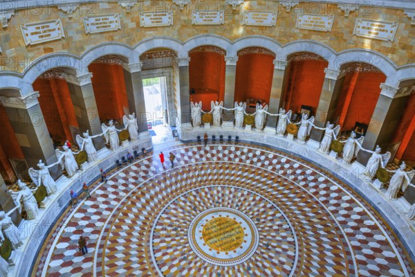 Interior of the Liberation Hall with goddesses of victory, Kelheim, Danube Valley, Lower Bavaria, Bavaria, Germany