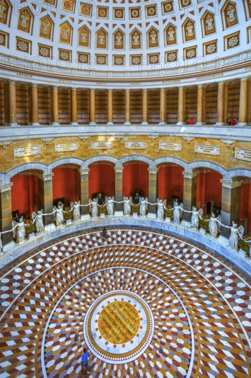 Interior of the Liberation Hall with goddesses of victory, Kelheim, Danube Valley, Lower Bavaria, Bavaria, Germany