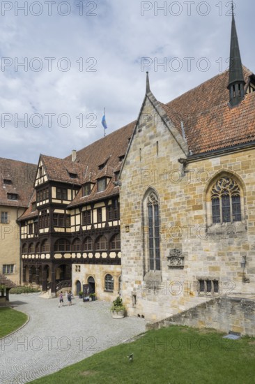 Luther Chapel and Fürstenbau, Veste Coburg, inner courtyard, Coburg, Upper Franconia, Franconia, Bavaria, Germany