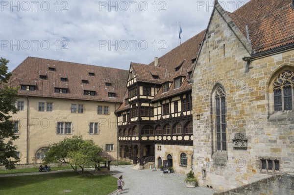 Luther Chapel and Fürstenbau, Veste Coburg, inner courtyard, Coburg, Upper Franconia, Franconia, Bavaria, Germany