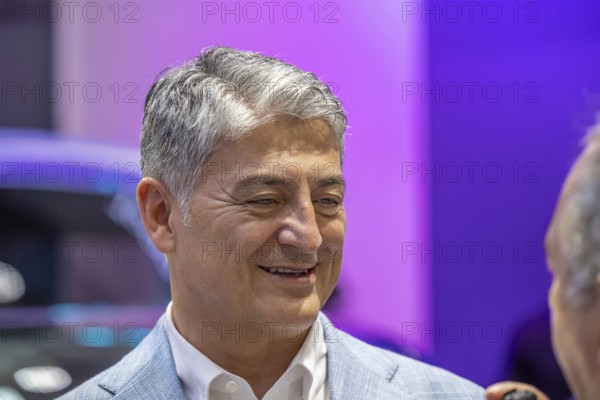 Exhibition stand of the TOGG brand. Togg is a Turkish manufacturer of electric cars. Gürcan Karakas, CEO. IAA MOBILITY in Munich. The motor show presents itself as a holistic mobility trade fair. Cars continue to take centre stage, however, with Chinese manufacturers gaining ground. Munich, Bavaria, Germany