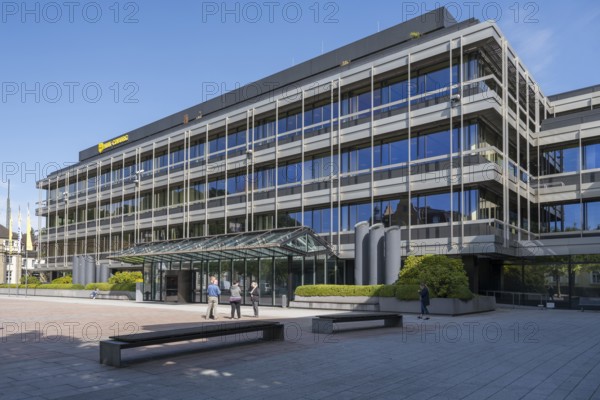 HUK-Coburg, insurance, commercial building with logo, Coburg, Upper Franconia, Franconia, Bavaria, Germany