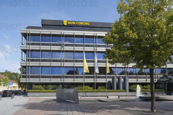 HUK-Coburg, insurance, commercial building with logo, Coburg, Upper Franconia, Franconia, Bavaria, Germany