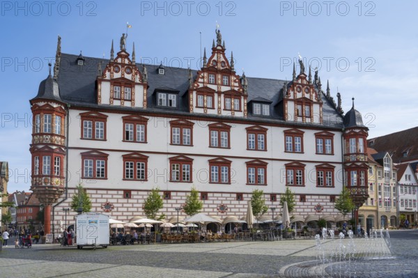 Town house on the market square, late Renaissance, Coburg, Upper Franconia, Franconia, Bavaria, Germany