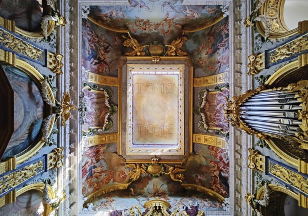 Palace Chapel in the Old Palace, view of the ceiling, Charlottenburg Palace, Berlin, Germany