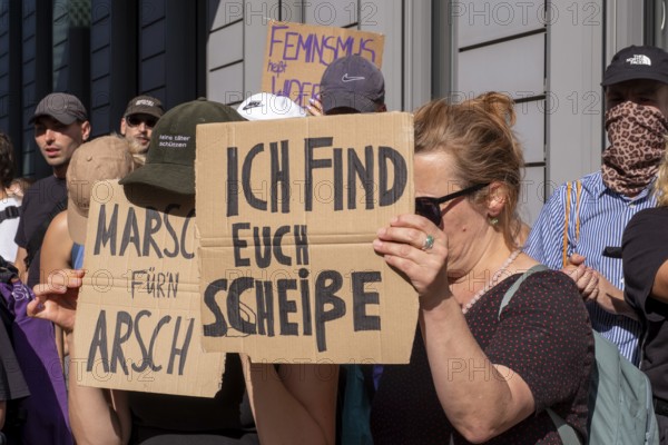 Germany, Berlin, 20/09/2025, protests against the March for Life demanding the abolition of Paragraph 218, counter-demonstration, blockade