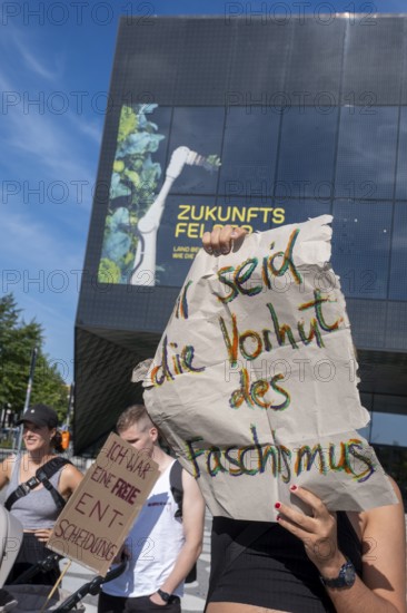 Germany, Berlin, 20/09/2025, Protests against the March for Life demanding the abolition of Paragraph 218, counter-demonstration, You are the vanguard of fascism