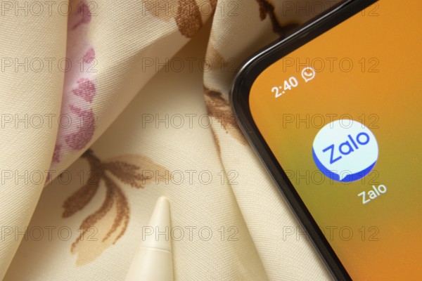 Dhaka, Bangladesh- 07 May 2025: Zalo app icon is seen on smartphone