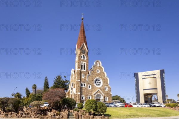 The Independence Memorial Museum and Christuskirche is a historic Lutheran church in Windhoek, Namibia: honors Dr. Sam Nujoma and the country's journey to independence