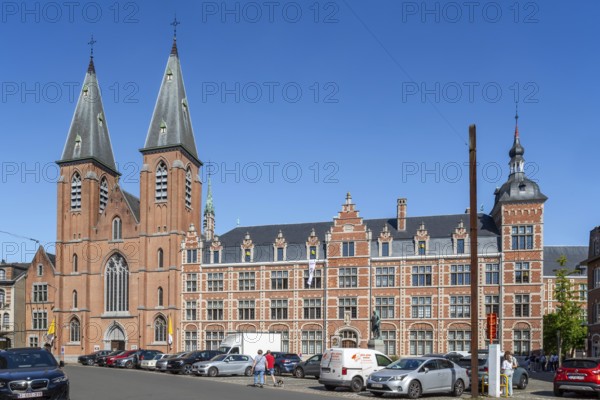 Neo-Gothic Benedictine Basilica of St. Peter and St. Paul, Sint-Pieter en Paulusbasiliek in the city Dendermonde, Termont, East Flanders, Belgium