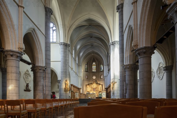 Neo-Gothic Benedictine Basilica of St. Peter and St. Paul, Sint-Pieter en Paulusbasiliek in the city Dendermonde, Termont, East Flanders, Belgium