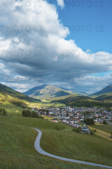View of the village in San Candido, San Candido, Val Pusteria, Sesto Dolomites, Dolomites, South Tyrol, Italy