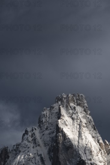Close-up of the Dreischusterspitze, Haunold Group, San Candido, Val Pusteria, Sesto Dolomites, Dolomites, South Tyrol, Italy