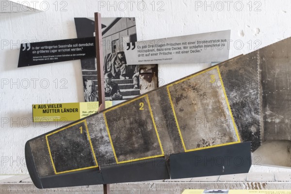 Wing, documentation centre in the old Engelberg tunnel, first motorway tunnel in Germany, 1944 and 1945 production site for wings, Messerschmitt Me 262 fighter aircraft, forced labour, station on the path of remembrance, Leonberg concentration camp memorial, Leonberg, Baden-Württemberg
