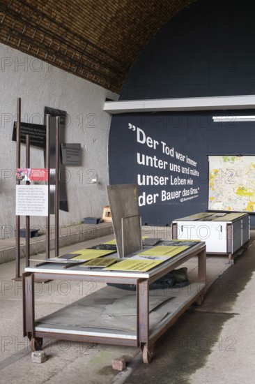 Documentation centre in the old Engelberg tunnel, first motorway tunnel in Germany, 1944 and 1945 production site for wings, Messerschmitt Me 262 fighter aircraft, forced labour, station on the path of remembrance, Leonberg concentration camp memorial, Leonberg, Baden-Württemberg