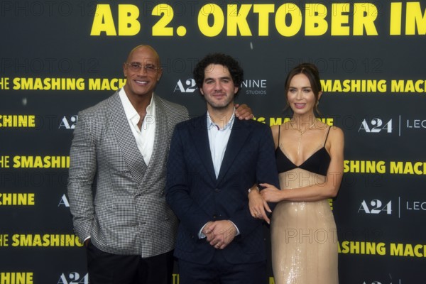 Dwayne Johnson, Emily Blunt and director Benny Safdie, THE SMASHING MACHINE, Red Carpet for the German premiere at ZOO PALAST, Berlin, 22.09.2025