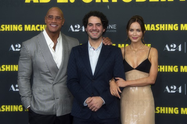 Dwayne Johnson, Emily Blunt and director Benny Safdie, THE SMASHING MACHINE, Red Carpet for the German premiere at ZOO PALAST, Berlin, 22.09.2025