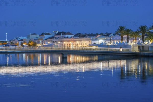New bridge over the Rio Gilão, Ponte Gilão, in Tavira, old town, in the east of the Algarve, Portugal