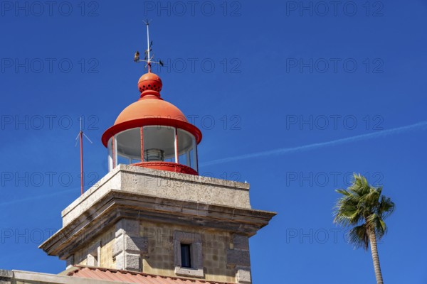 Ponta da Piedade lighthouse on the Ponta da Piedade rocky coast, rugged coastal landscape, right next to the centre of Lagos, in the west of the Algarve, Portugal