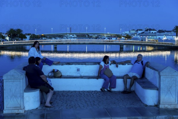 New bridge over the Rio Gilão, Ponte Gilão, in Tavira, old town, in the east of the Algarve, Portugal