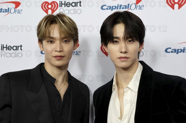 Yonashiro Sho and Sato Keigo of JO1 at the 2025 iHeartRadio Music Festival held at T-Mobile Arena in Las Vegas, USA on September 19-20, 2025, Las Vegas, NV, USA, Las Vegas, Nevada, USA
