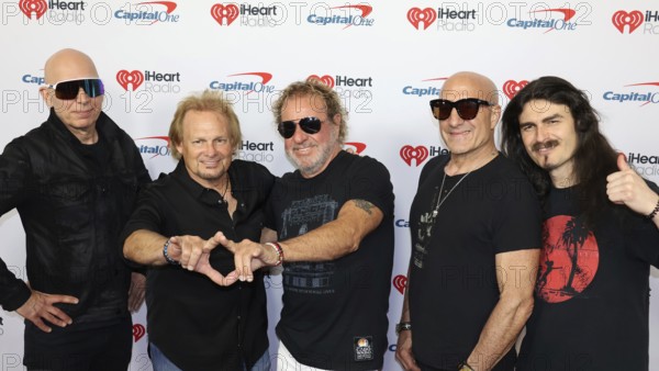 Joe Satriani, Michael Anthony, Sammy Hagar, Kenny Aronoff and Rai Thistlethwayte at the 2025 iHeartRadio Music Festival held at T-Mobile Arena in Las Vegas, USA on September 19-20, 2025, Las Vegas, NV, USA, Las Vegas, Nevada, USA